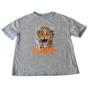 Def Leppard Girls Tiger Graphic Tee Size 9Y